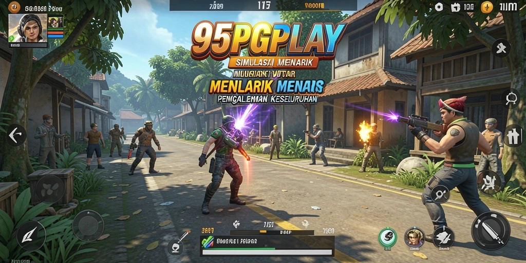 Tampilan gameplay 95PGPLAY dengan interaksi simulasi yang kaya.