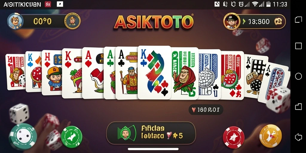 Screenshot utama dari gameplay ASIKTOTO yang menampilkan keseruan Domino.