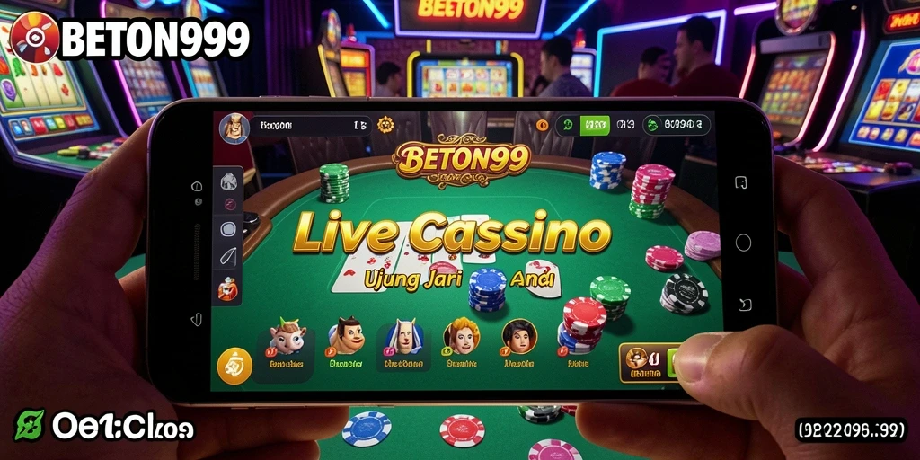 Tampilan menarik dari permainan Live Casino di BETON999.