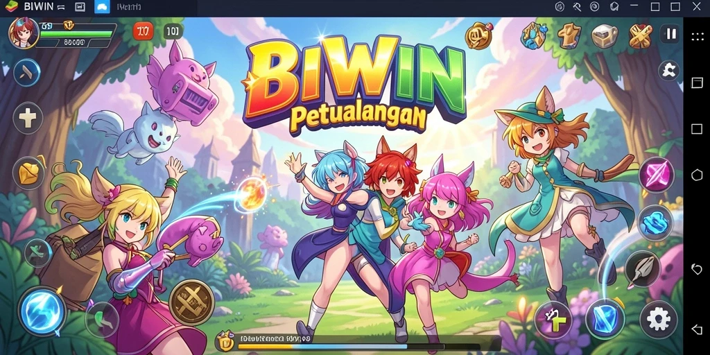 Tampilan menarik gameplay <strong>BIWIN</strong> yang memukau dengan karakter anime.