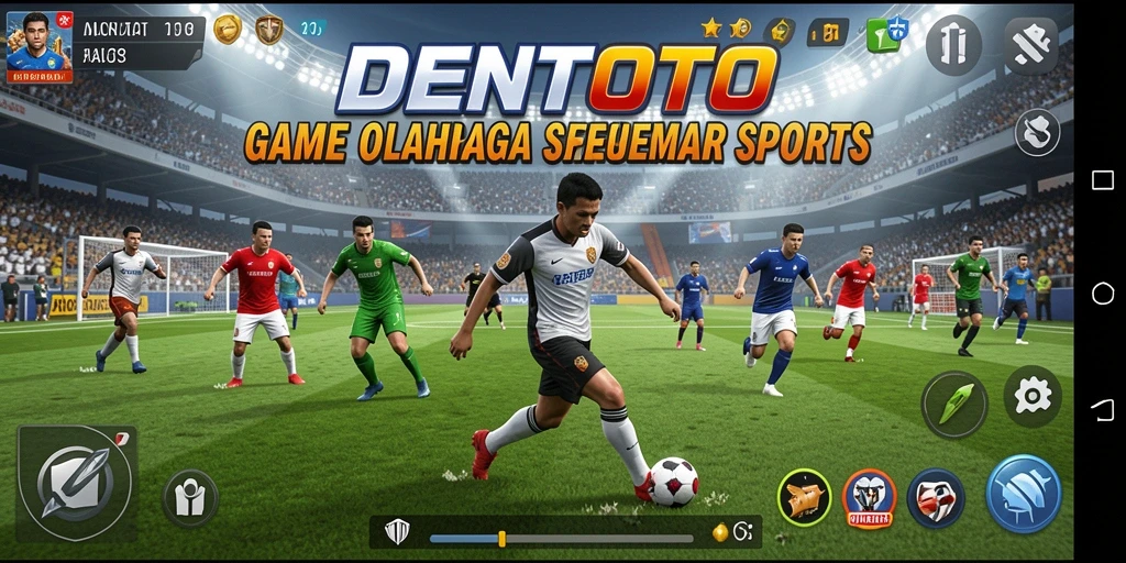 Screenshot DENTOTO menampilkan serunya pertandingan olahraga.