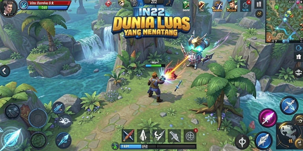 Tampilan gameplay Open World yang menarik dan luas dari IN22.
