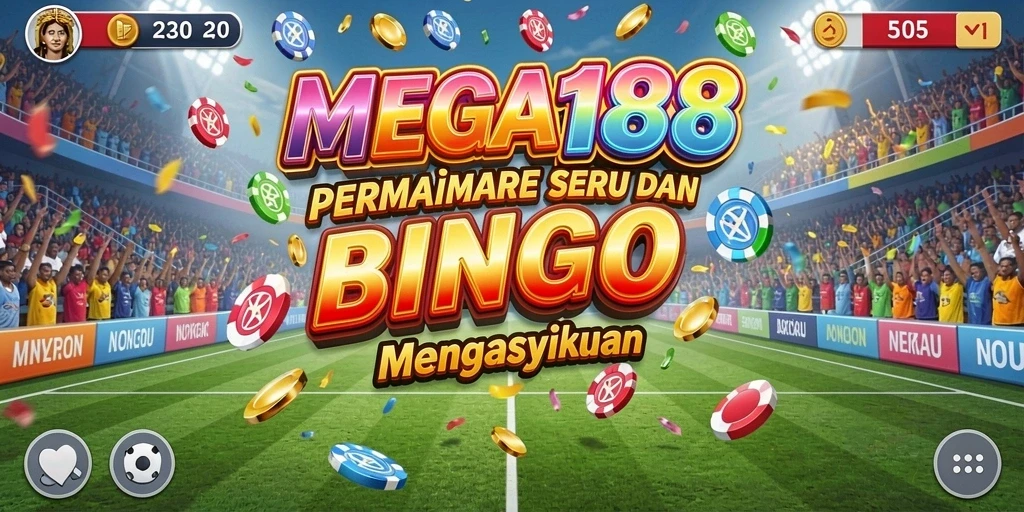 Tampilan menarik dan gameplay Bingo yang seru di MEGA188.