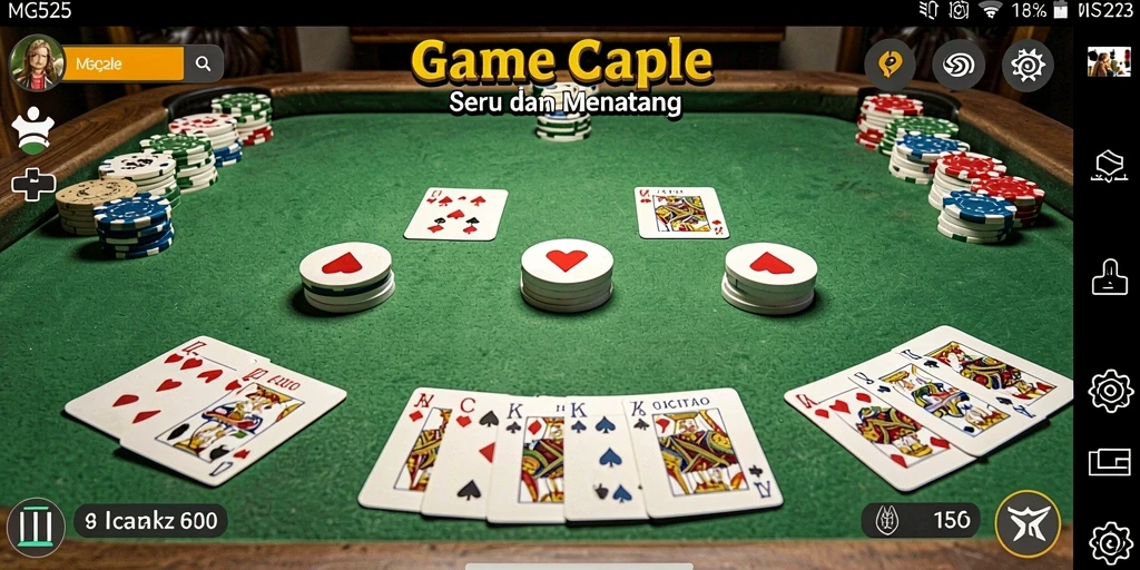 Gameplay seru dalam permainan Gaple MG525 yang menantang.