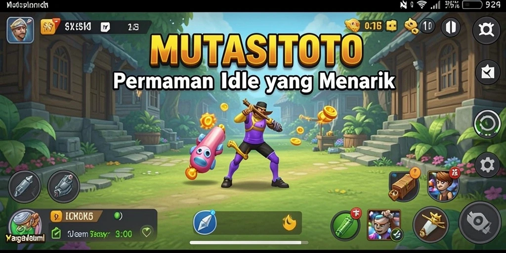 Screenshot gameplay MUTASITOTO yang menunjukkan aksi menarik dalam permainan Idle.