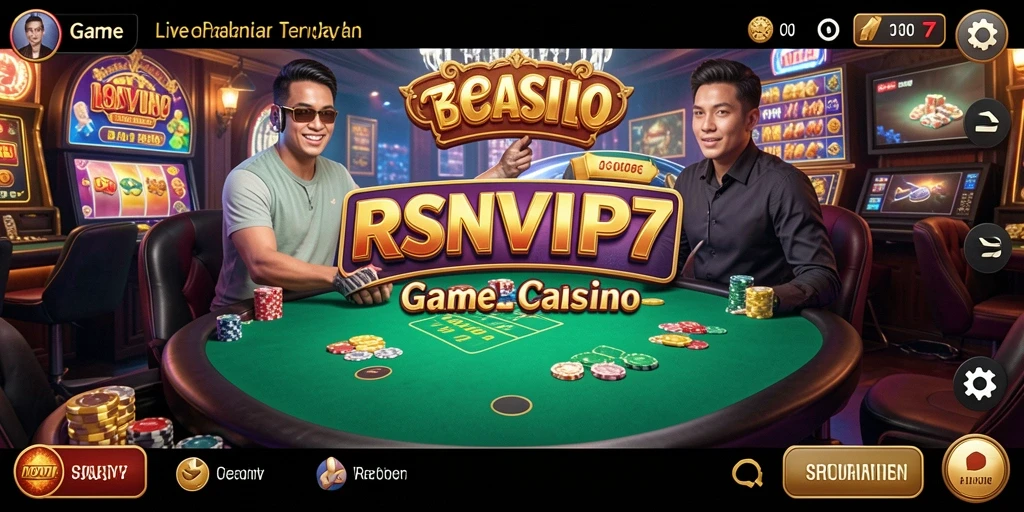 Screenshot gameplay Live Casino RSNVIP7 yang menampilkan dealer langsung dan permainan seru.