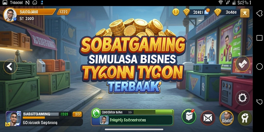 Menampilkan gameplay seru SOBATGAMING dalam membangun bisnis Tycoon.