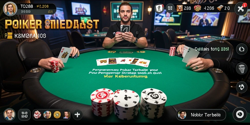 Screenshot gameplay TO288 yang menampilkan strategi dalam Poker.