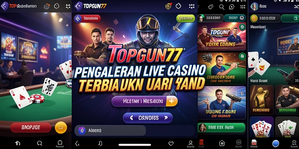 Tampilan gameplay Live Casino yang menegangkan dan interaktif di TOPGUN77.